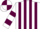 Silk - White & maroon stripes, hooped sleeves, quartered cap