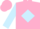 Silk - Pink, light blue diamond and sleeves