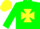 Silk - Green, yellow Maltese cross and cap