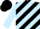 Silk - Black, light blue diagonal stripes, light blue sleeves, black cap