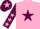 Silk - Pink, maroon star, maroon sleeves, pink stars, maroon cap, pink star