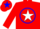 Silk - Red, blue circle 'v' on white star