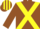 Silk - Brown, Yellow cross belts, striped cap