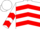 Silk - White with red 'j/g' red chevrons