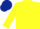 Silk - Yellow, dark blue 'a' in horseshoe, yellow sleeves, dark blue cap