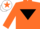 Silk - Orange, black inverted triangle, white cap, orange star