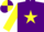 Silk - Purple, yellow star & sleeves, yellow & purple quartered cap