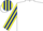 Silk - White, yellow and dark blue striped sleeves, dark blue and yellow striped cap
