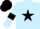 Silk - Light blue, black star, armlets and cap