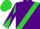 Silk - Purple, lime green sash, lime and purple diagonal quartered sleeves, lime cap