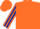 Silk - Orange body, orange arms, dark blue striped, orange cap, dark blue striped