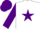 Silk - White body, purple star, purple arms, purple cap