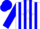 Silk - White and blue stripes, blue star in white yolk, white star stripe on blue sleeves, blue cap