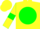 Silk - Yellow, Green Ball, Green armlets On Sleeves