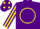Silk - Purple, yellow 'h' in circle, purple dots on yellow stripe on sleeves