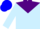 Silk - Light blue, purple yoke, blue cap