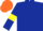 Silk - Saxe blue, yellow armlets, orange cap
