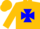 Silk - Gold, Blue maltese Cross
