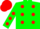 Silk - Soft green body, red spots, soft green arms, red spots, red cap