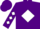 Silk - Purple, white diamond frame, diamonds on sleeves, purple cap