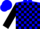 Silk - Blue, black blocks on sleeves, blue cap