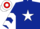 Silk - Dark blue, white star, chevrons on sleeves, white and red hooped cap