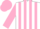 Silk - White, pink stripes on sleeves, pink cap