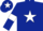 Silk - Dark Blue, White star, armlets and star on cap