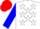 Silk - White, red 'm', white stars on blue sleeves, red cap