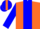 Silk - Orange, blue panel, blue slvs