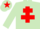 Silk - Light green, red cross of lorraine, red star on cap