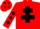 Silk - Red, black cross of lorraine, diamonds on sleeves and cap