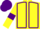 Silk - Yellow body, purple seams, yellow arms, purple armlets, purple cap