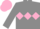 Silk - Grey body, pink triple diamond, grey arms, pink cap