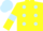 Silk - Yellow, Light Blue spots, armlets and cap