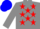 Silk - grey, red stars, blue cap