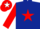 Silk - Dark blue, red star & sleeves, red cap, white star
