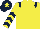 Silk - Yellow, dark blue epaulets, chevrons on sleeves, dark blue cap, yellow star