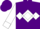 Silk - Purple, white diamond frame and 'p', white diamond hoop and cuffs on sleeves, purple cap