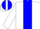 Silk - White, blue panel, blue bars on white slvs