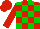 Silk - Red body, green checked, red arms, red cap, green striped