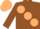 Silk - Brown body, beige large spots, brown arms, beige cap