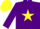 Silk - Purple, yellow star, purple and yellow cap
