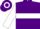 Silk - Purple, white hoop, purple bar on white sleeves,