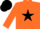 Silk - Orange body, black star, orange arms, black cap