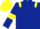 Silk - Dark blue body, yellow epaulettes, dark blue arms, yellow armlets, yellow cap