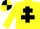 Silk - Yellow body, black cross of lorraine, yellow arms, yellow cap, black quartered