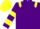 Silk - Purple, yellow epaulets, hooped sleeves, yellow cap