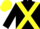 Silk - Black, yellow cross sashes, yellow cap