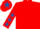 Silk - Red, Royal Blue stars on sleeves, Red cap, Royal Blue star